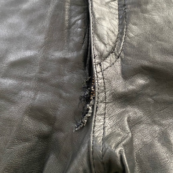 Wilson’s Leather pants jeans size 27 western punk rock star black vintage 80’s - Picture 10 of 12